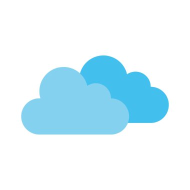 Bulutlar, hava durumu, hava tahmincisi, yağmur, tamamen düzenlenebilir vektör simgesi