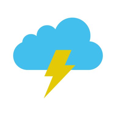 Bulut, gök gürültüsü, ışık, kıvılcım tamamen düzenlenebilir vektör simgesi