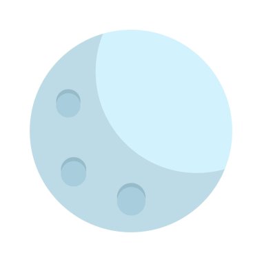 Hilal, ay, gece, boşluk tamamen düzenlenebilir vektör simgesi