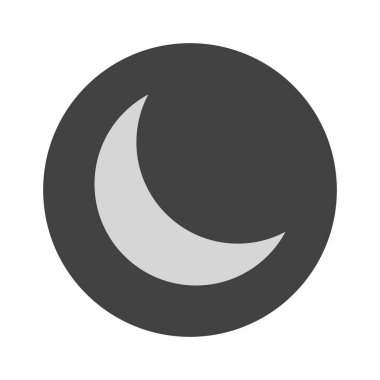 Hava, ay, gece, hilal tamamen düzenlenebilir vektör simgesi