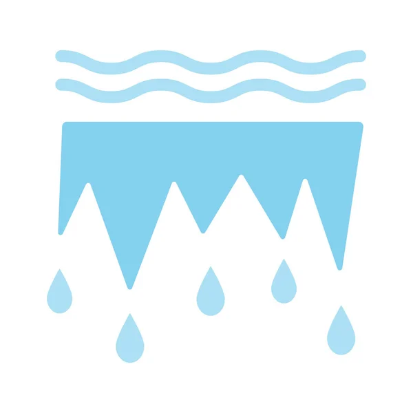 Νερό Σταγόνες Πάγος Κύματα Πλήρως Επεξεργάσιμο Διανυσματικό Εικονίδιο — Διανυσματικό Αρχείο