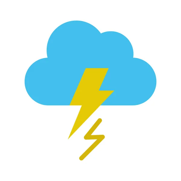 Cloud Hrom Bouře Počasí Plně Upravitelná Vektorová Ikona — Stockový vektor