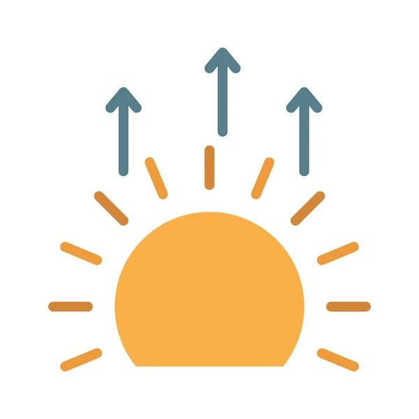 Sun Sunrise Weather Morning Fully Editable Vector Icon — Stock Vector