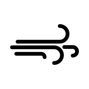 Rüzgar, hava tahmini, hava durumu, tamamen düzenlenebilir vektör simgesi