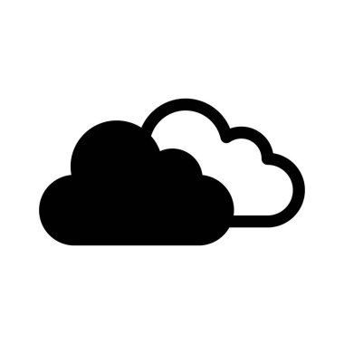 Bulutlar, hava durumu, hava tahmincisi, yağmur, tamamen düzenlenebilir vektör simgesi