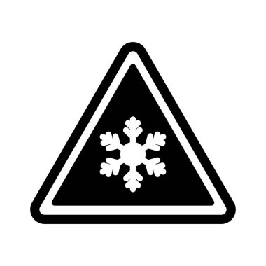 Kar, soğuk, uyarı, kar tanesi tamamen düzenlenebilir vektör simgesi