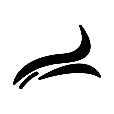 Rüzgar, hava, hava, fırtına tamamen düzenlenebilir vektör simgesi