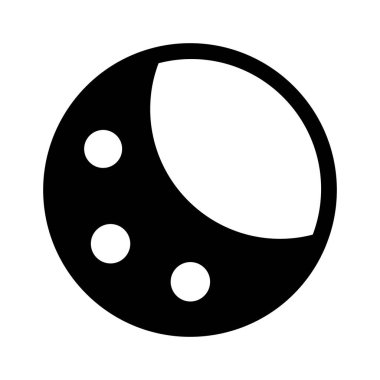 Hilal, ay, gece, boşluk tamamen düzenlenebilir vektör simgesi