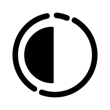 Ay, yarım ay, gece, hilal tamamen düzenlenebilir vektör simgesi