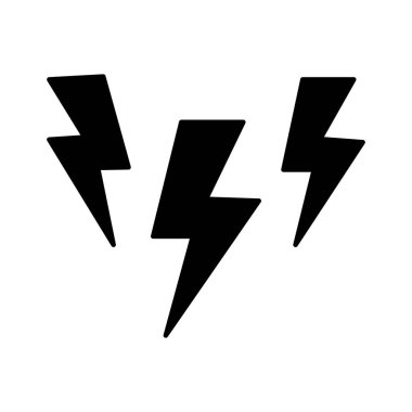 Gök gürültüsü, fırtına, ışık, tamamen düzenlenebilir vektör simgesi