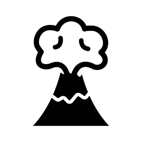 Ηφαίστειο Καιρός Έκρηξη Καταστροφή Πλήρως Επεξεργάσιμο Διάνυσμα Εικονίδιο — Διανυσματικό Αρχείο