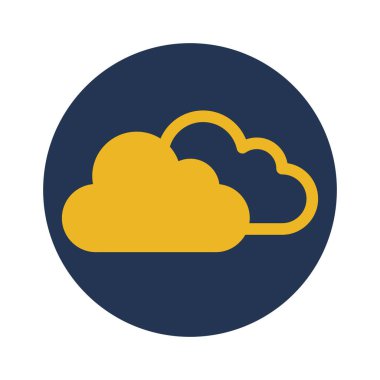 Bulutlar, hava durumu, hava tahmincisi, yağmur, tamamen düzenlenebilir vektör simgesi