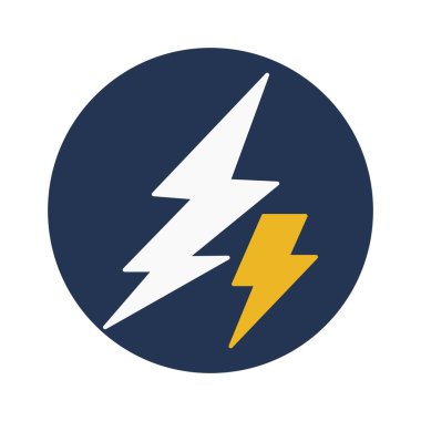 Gök gürültüsü, fırtına, ışık, tamamen düzenlenebilir vektör simgesi