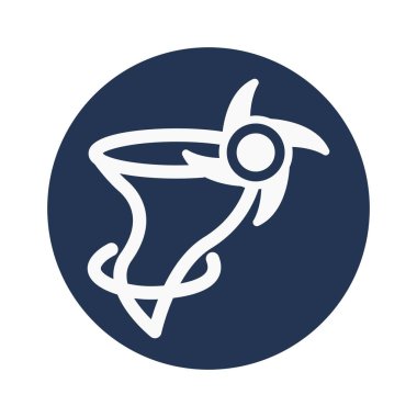 Felaket, kasırga, tayfun, rüzgar tamamen düzenlenebilir vektör simgesi