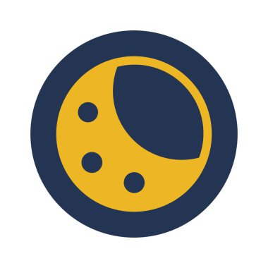 Hilal, ay, gece, boşluk tamamen düzenlenebilir vektör simgesi