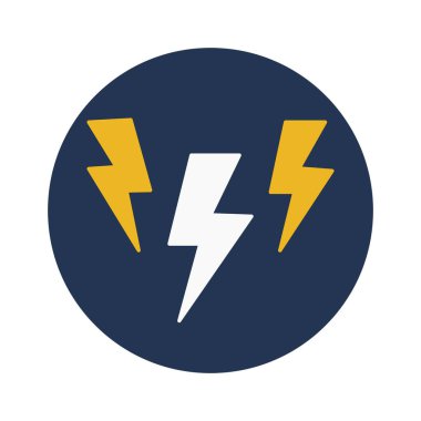 Gök gürültüsü, fırtına, ışık, tamamen düzenlenebilir vektör simgesi