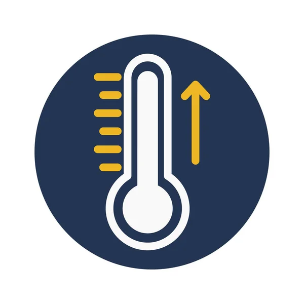 Temperatura Previsão Tempo Termômetro Ícone Vetorial Totalmente Editável —  Vetores de Stock