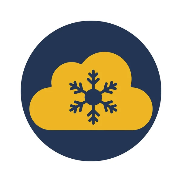 Nube Nieve Clima Invierno Icono Vector Totalmente Editable — Archivo Imágenes Vectoriales