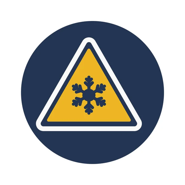 Χιόνι Κρύο Προειδοποίηση Νιφάδα Χιονιού Πλήρως Επεξεργάσιμο Διανυσματικό Εικονίδιο — Διανυσματικό Αρχείο