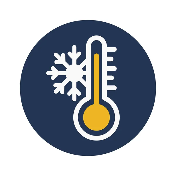 Thermometer Temperature Measure Snow Fully Editable Vector Icon — Stock Vector