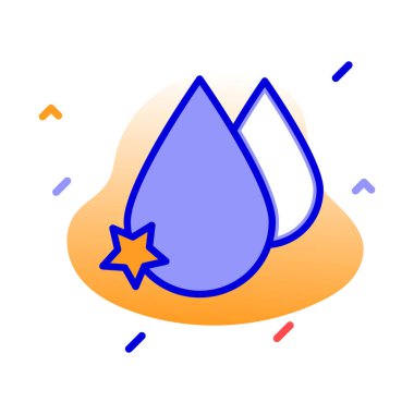 Yağmur, damla, hava, su tamamen düzenlenebilir vektör simgesi