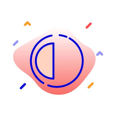 Ay, yarım ay, gece, hilal tamamen düzenlenebilir vektör simgesi