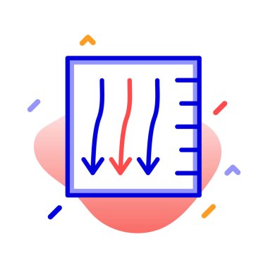 Su, deniz, su seviyesi, su akışı tamamen düzenlenebilir vektör simgesi