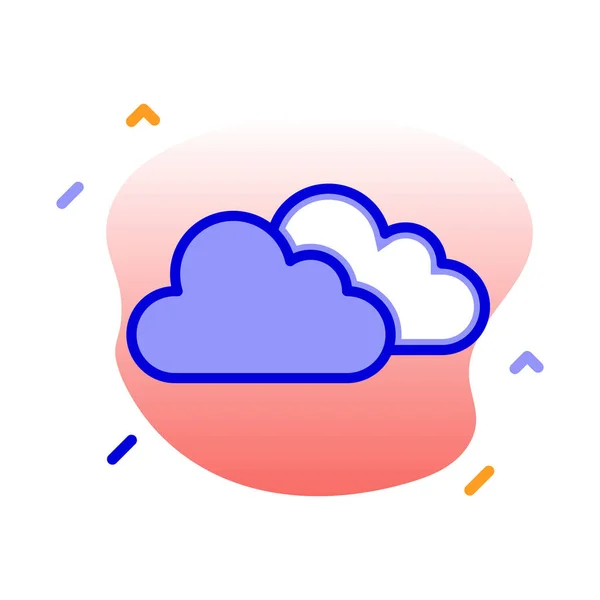 Σύννεφα Καιρός Πρόγνωση Καιρού Βροχή Πλήρως Επεξεργάσιμο Διανυσματικό Εικονίδιο — Διανυσματικό Αρχείο