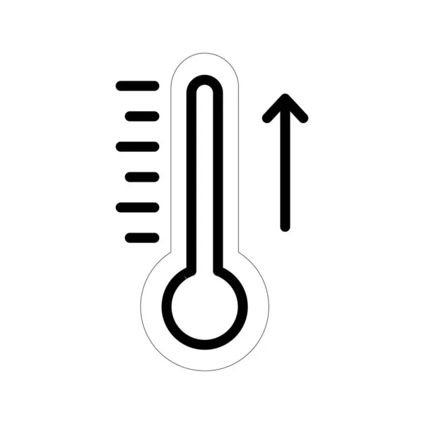 Température Prévision Météo Thermomètre Icône Vectorielle Entièrement Modifiable — Image vectorielle