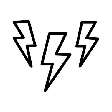 Gök gürültüsü, fırtına, ışık, tamamen düzenlenebilir vektör simgesi