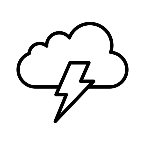 Cloud Hrom Osvětlení Jiskra Plně Upravitelná Vektorová Ikona — Stockový vektor