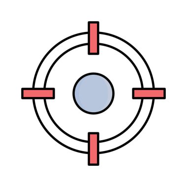 Kamera odağı Yarı Glyph biçim vektör simgesi kolayca düzenleyebilir ya da değiştirebilir