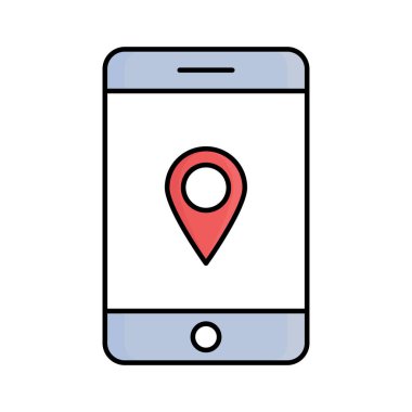 Gps aygıtı Yarı Glyph biçim vektör simgesi kolayca düzenleyebilir ya da değiştirebilir