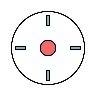 Kolayca düzenleyebilen ve düzenleyebilen Pusula Yarı Glyph biçim vektör simgesi