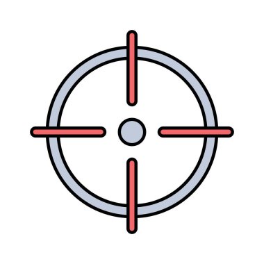 Crosshair Yarı Glyph biçim vektör simgesi kolayca düzenleyebilir ya da değiştirebilir