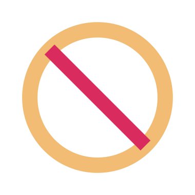 Kolayca değiştirebilen ya da düzenleyebilen Yarı Glyph biçim vektör simgesini yasakla