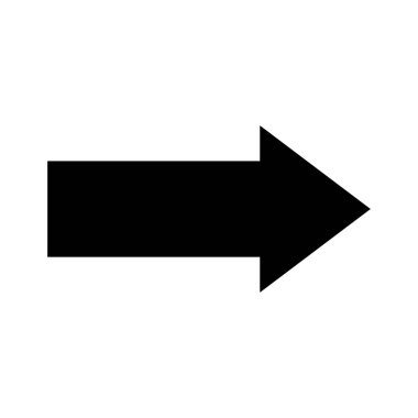 Kolayca düzenleyebilen ve düzenleyebilen Ok Yarı Glyph biçim vektör simgesi