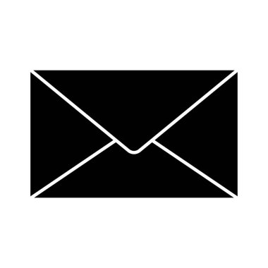 E- posta Yarı Glyph biçim vektör simgesi, kolayca düzenleyebilir ya da değiştirebilir