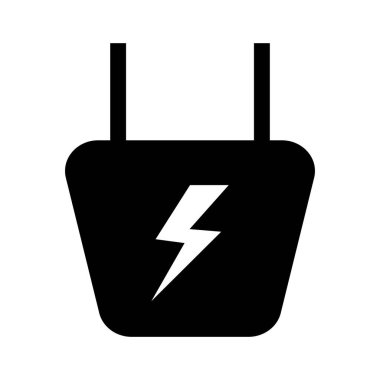 Kolayca değiştirebilen veya düzenleyebilen Bolt Yarı Glyph biçim vektör simgesi