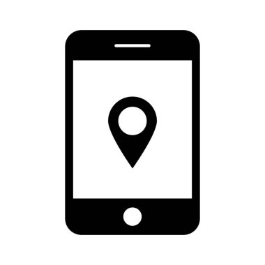 Gps aygıtı Yarı Glyph biçim vektör simgesi kolayca düzenleyebilir ya da değiştirebilir