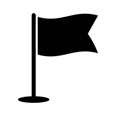 Hedef bayrak Yarı Glyph biçim vektör simgesi kolayca düzenlenebilir ya da değiştirilebilir