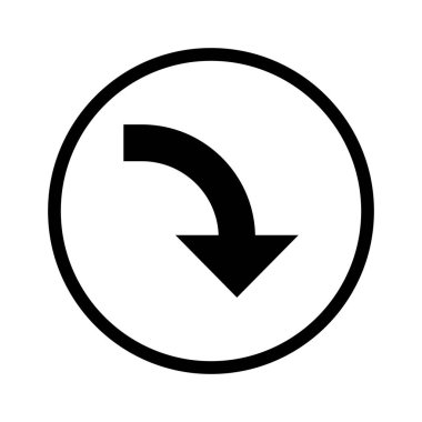 Kolayca düzenleyebilen ve düzenleyebilen Ok Yarı Glyph biçim vektör simgesi