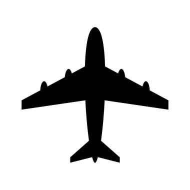Uçak Yarı Glyph biçim vektör simgesi kolayca değiştirilebilir ya da düzenlenebilir