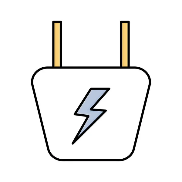 Bolt Half Glyph Style Icona Vettoriale Che Può Facilmente Modificare — Vettoriale Stock