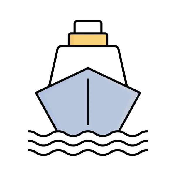 Boat Half Glyph Style Vektor Ikon Amely Könnyen Módosíthatja Vagy — Stock Vector