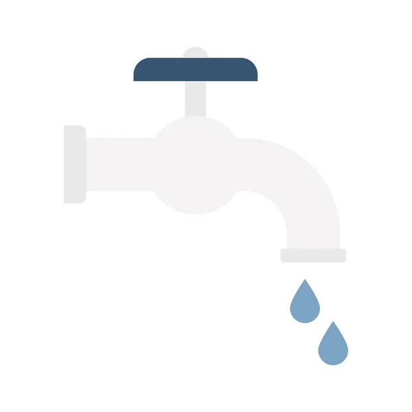 수정하거나 수있는 Faucet Half Glyph 스타일 아이콘 — 스톡 벡터
