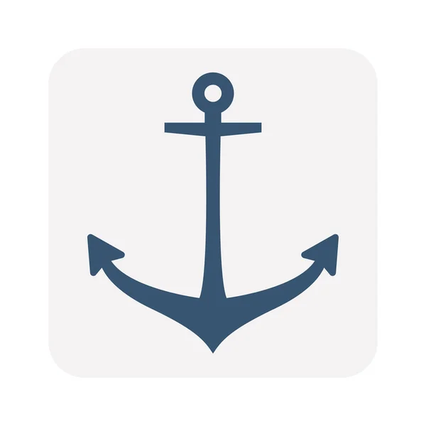 Anchor Half Glyph Style Vector Icon Which Can Easily Modify — Stock Vector