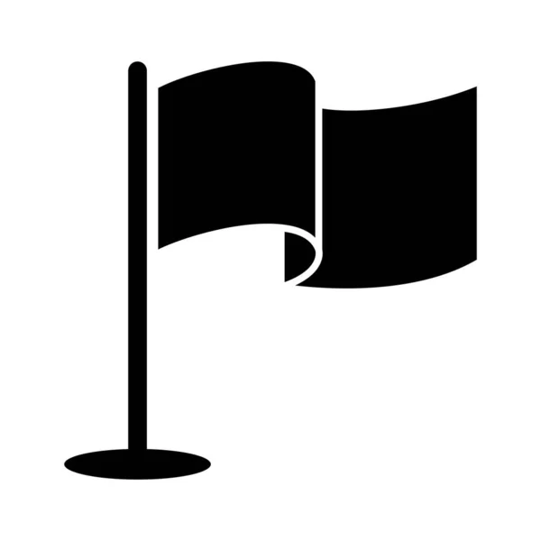 Bandera Destino Half Glyph Style Vector Icono Que Puede Modificar — Archivo Imágenes Vectoriales
