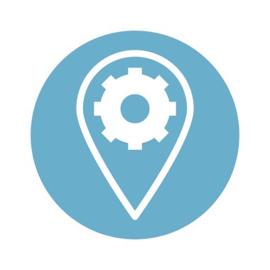 Cogwheel ve glyph arkaplan vektör simgesi kolayca düzenleyebilir veya değiştirebilir