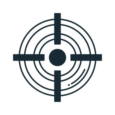 Crosshair Yarı Glyph vektör simgesi kolaylıkla değiştirebilir ya da düzenleyebilir